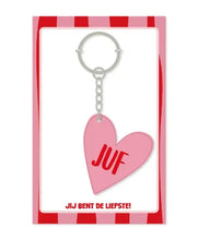 Load image into Gallery viewer, Keychain / Sleutelhanger Juf
