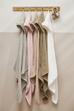 Load image into Gallery viewer, Hooded Towel Terry Ruffle Greige
