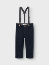 Load image into Gallery viewer, Pants Chino Classic with Braces Dark Sapphire

