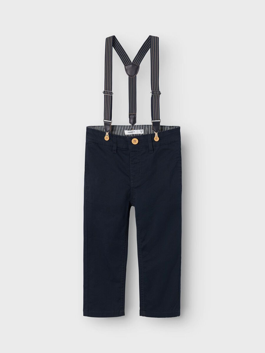 Pants Chino Classic with Braces Dark Sapphire