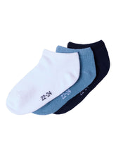 Load image into Gallery viewer, Sock Footie 3 pc Blue
