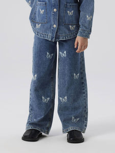 Jeans Wide Denim Butterfly