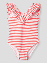 Load image into Gallery viewer, Swimsuit Stripes Ruffle
