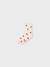 Load image into Gallery viewer, Sock Strawberries Stripes &amp; Bows, 3 pc
