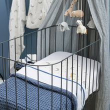 Load image into Gallery viewer, Sheet 75*100 Piping Indigo Blue
