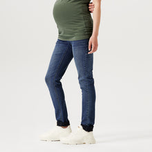 Load image into Gallery viewer, Maternity Jeans Skinny Over the Belly Blue Denim
