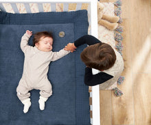 Load image into Gallery viewer, Playpen 77*97 cm Waffle Teddy Indigo
