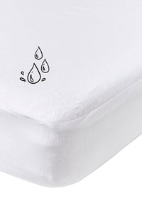 Fitted sheet Molton Waterproof 60*120 White