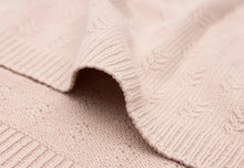 Load image into Gallery viewer, Blanket 100*150 Grain Knit Wild Rose
