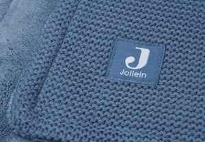 Blanket 100*150 Basic Knit Fleece Jeans Blue