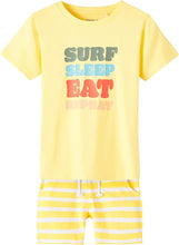 Load image into Gallery viewer, Set Shirt + Short Surf Sleep Eat Repeat, 2 colors
