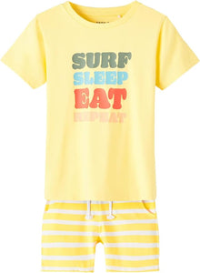 Set Shirt + Short Surf Sleep Eat Repeat, 2 colors