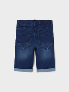 Jeans Short Dark Blue Denim