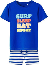 Load image into Gallery viewer, Set Shirt + Short Surf Sleep Eat Repeat, 2 colors
