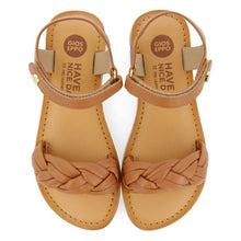 Load image into Gallery viewer, Sandal Braided Tan &amp; Pink
