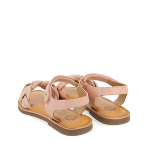 Sandal Braided Tan & Pink