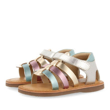 Load image into Gallery viewer, Sandal Multi-Strap Style Metalic Multicolor
