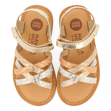 Load image into Gallery viewer, Sandal Leather Multi Strap Gold
