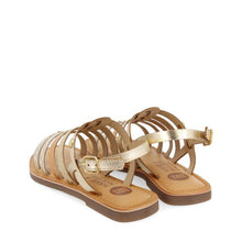 Load image into Gallery viewer, Sandal Leather Multi Strap Gold
