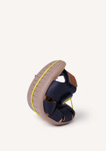 Load image into Gallery viewer, Barefoot Sandal Leather Crab Kaki &amp; Marino
