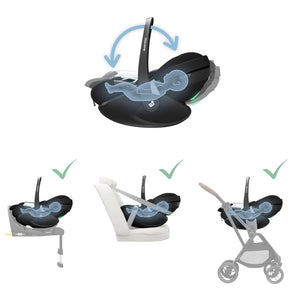 Carseat Infant Pebble 360 Pro² Twillic Graphite (birth - 18 M)