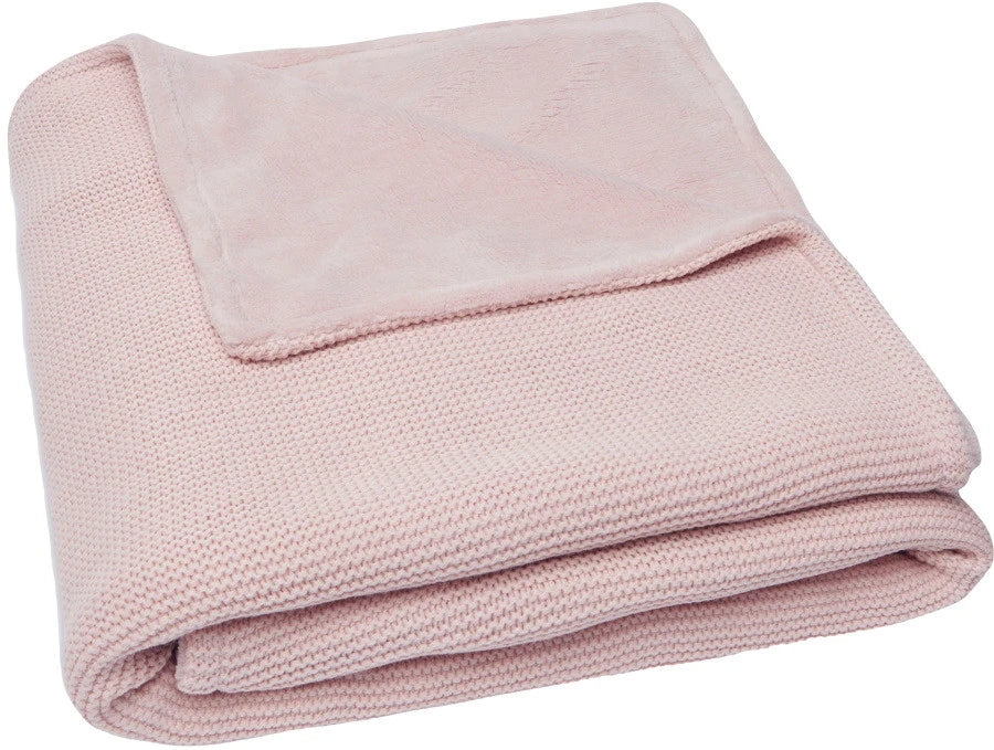 Blanket 100*150 Basic Knit Fleece Pale Pink