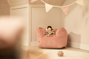Chair Beanbag Corduroy Wild Rose