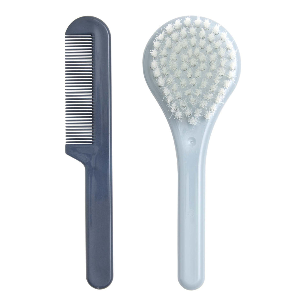 Brush & Comb Set Iron Blue