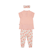 Load image into Gallery viewer, Set Shirt + Legging + Headband Peaches
