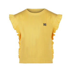 Shirt Yellow Ruffle Sleeves