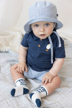 Load image into Gallery viewer, Hat Stripe Chambray Seaside Happiness
