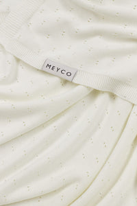 Blanket 75*100 Bamboo Ajour Offwhite