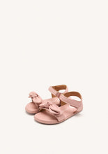 Load image into Gallery viewer, Sandal Barefoot Bow White &amp; Pink
