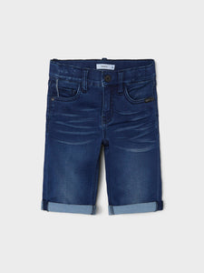 Jeans Short Dark Blue Denim