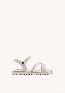 Sandals Leather Straps White & Pink