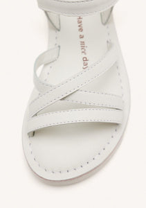 Sandals Leather Straps White & Pink