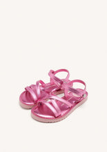 Load image into Gallery viewer, Sandals Leather Straps White &amp; Pink
