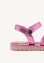Load image into Gallery viewer, Sandals Leather Straps White &amp; Pink
