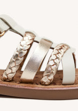 Load image into Gallery viewer, Sandal Braided Pink/Rose Gold &amp; White/Platinum
