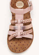 Load image into Gallery viewer, Sandal Braided Pink/Rose Gold &amp; White/Platinum
