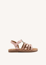 Load image into Gallery viewer, Sandal Braided Pink/Rose Gold &amp; White/Platinum
