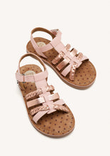 Load image into Gallery viewer, Sandal Braided Pink/Rose Gold &amp; White/Platinum

