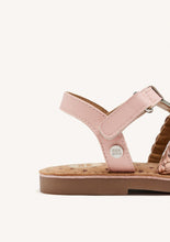 Load image into Gallery viewer, Sandal Braided Pink/Rose Gold &amp; White/Platinum
