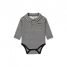 Load image into Gallery viewer, Romper Longsleeve Polo Stripes
