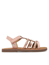 Load image into Gallery viewer, Sandal Braided Pink/Rose Gold &amp; White/Platinum
