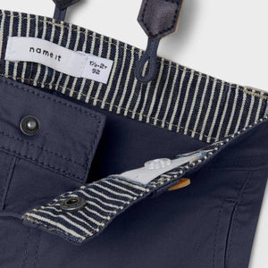 Pants Chino Classic with Braces Dark Sapphire