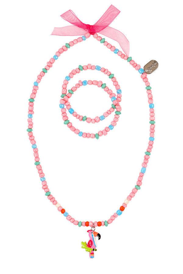 Necklace + Bracelet Set Lyne Pink