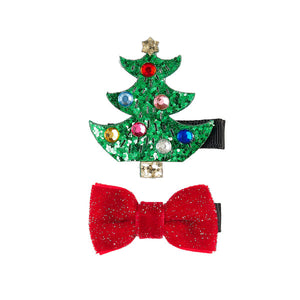 Hairclip Christmas Tree 2 pc