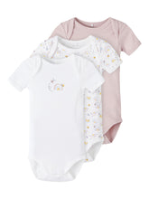 Load image into Gallery viewer, Romper Shortsleeve Rainbow 3 pack
