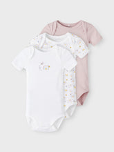 Load image into Gallery viewer, Romper Shortsleeve Rainbow 3 pack
